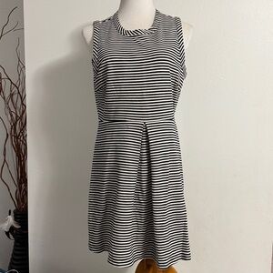 Madewell Black and White Striped Dress